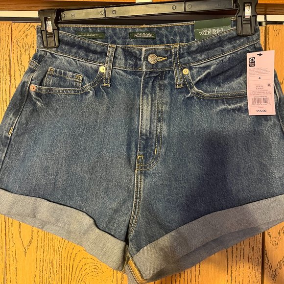 wild fable Pants - Wild Fable High Rise Embroidered Jean Shorts
